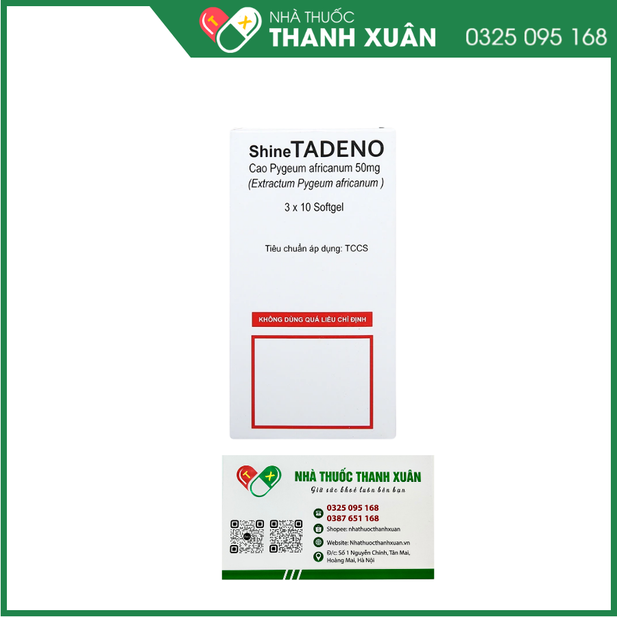 ShineTadeno 50mg trị rối loạn đường tiểu